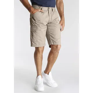MAN'S WORLD Cargobermudas MAN'S WORLD, Herren, Gr. 64, N-Gr, beige, Obermaterial: 100% Baumwolle, unifarben, normal kniebedeckend, Hosen, auch in Großen Größen, Topseller