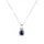 Elli Halskette Tropfen Synthetischer Saphir Blau 925 Sterling Silber