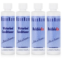 Wasserbett 2x AguaNova Wasserbett Conditioner 250 ml, 2x Bubble Ex 400g, AguaNova