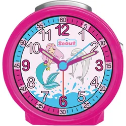 Quarzwecker SCOUT "Delphinwecker, Friends, 280001037", rosa, Wecker, Kinder, Kinderwecker, Geschenkidee, Kinderzimmer,Schulanfang, Pferd,Lernwecker