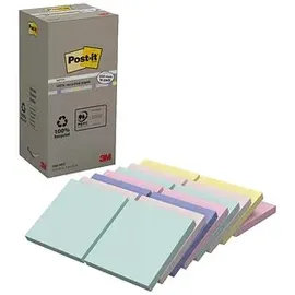 Post-it Recycling Notes Haftnotizen farbsortiert, 16 Blöcke