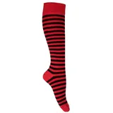 Goldschmidt Kniestrümpfe Ringelstrümpfe Rot/Schwarz 35-38
