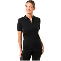 Super.natural Zip Kurzarm-poloshirt - Jet Black - XL