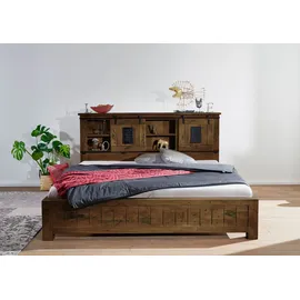 Massivmoebel24 Bett Mango lackiert RAILWAY #474