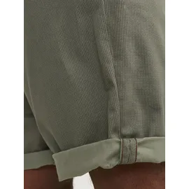 JACK & JONES "JPSTBOWIE JJSHORT SA", Herren, Gr. M, N-Gr, grün (olive night), Web, Obermaterial: 98% Baumwolle, 2% Elasthan, unifarben, slim fit kniefrei, Hosen Chinoshorts