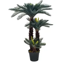 vidaXL Künstliche Pflanze Cycas-Palme mit Topf Grün 125 cm