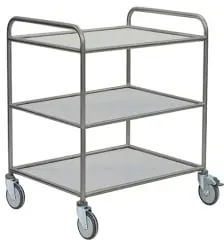 novocal Edelstahl-Mehrzweckwagen mit Vollkernfachböden SEV 3/64 , (B x T x H) 730 x 540 x 965 mm SEV3/64