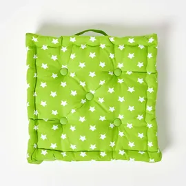 Homescapes Sitzkissen, grün 40 x 40 x 10 cm, & Polyester,