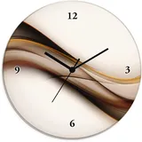 ARTland Wanduhr »Welle«, wahlweise mit Quarz- oder Funkuhrwerk, lautlos ohne Tickgeräusche braun