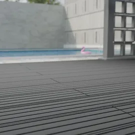 Juskys Terrassendiele 220 cm grau