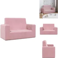 Vidaxl - Kindersofa 2-Sitzer Rosa Weich Plüsch - Kindersofa - Kindersofas - Minisofa - Minicouch