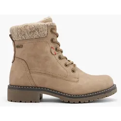 Komfort Schnürboots - Damen - beige