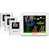 Bresser Farbwetterstation mit 3 Sensoren - Weiß