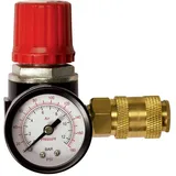 Stanley Druckregler mit Manometer und Luftventil, 1⁄4 M Anschluss, Maximale Druckregelung Von 12 Bar, Pvc- Und Stahlkonstruktion, Effiziente Präzisionsdruckregelung Für Luftkompressoren Und