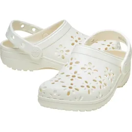 Crocs Classic Floral Cut Out Clog Beige 38
