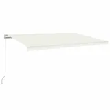 vidaXL Markise Manuell Einziehbar 500x300 cm Creme