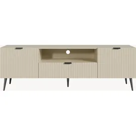 [en.casa] Nand TV-Lowboard 160 x 40 x 51 cm Sandfarben Metall/Spanplatte