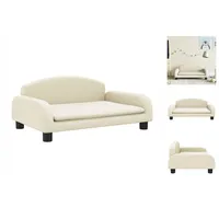 vidaXL Kindersofa Creme 70x45x30 cm Kunstleder