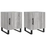 vidaXL Nachtschrank 2 Stk. 40 x 40 x 50 cm Grau