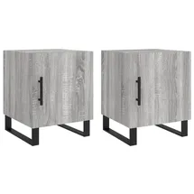 vidaXL Nachtschrank 2 Stk. 40 x 40 x 50 cm Grau