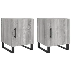 vidaXL Nachtschrank 2 Stk. 40 x 40 x 50 cm Grau