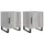 vidaXL Nachtschrank 2 Stk. 40 x 40 x 50 cm Grau