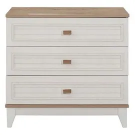 aea Komplette Jugenbett Kindermöbel Kinderbett Weiß Holz Set 5tlg Kommode - Weiß