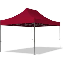 TOOLPORT  3x4,5m Stahl Faltpavillon, ohne Seitenteile, rot - (600056)