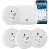 eQ-3 HOMEMATIC IP Smart-Home-Zubehör "Bundle Starter Set Rauchwarnmelder + Rauchwarnmelder", weiß, B:28,5cm H:32cm T:40,5cm, Smart-Home-Stationen