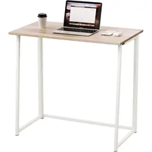DazHom Schreibtisch Computertisch Bürotisch PC Tisch Laptoptisch Büromöbel Arbeitszimmer Klappbar Mehrzweck Computertisch,Schreibtisch,Metallgestell,80 x 45 x 75 cm,Schwarz