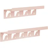 casa pura Wandregal 2er Set Metall 0 x 0 x 0 cm Pink