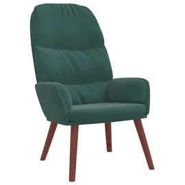 vidaXL Relaxsessel mit Hocker 69 x 95,5 x 69 cm Dunkelgrün Samt