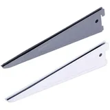 boomet Regalträger für Doppelschienen · Weiß · Größe: 17 cm · Anzahl: 4 · Weiß