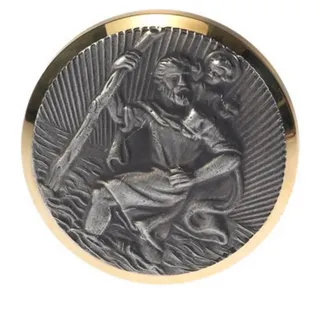 HP Autozubehör Christophorus-Plakette (Ø) 43mm Gold, Silber