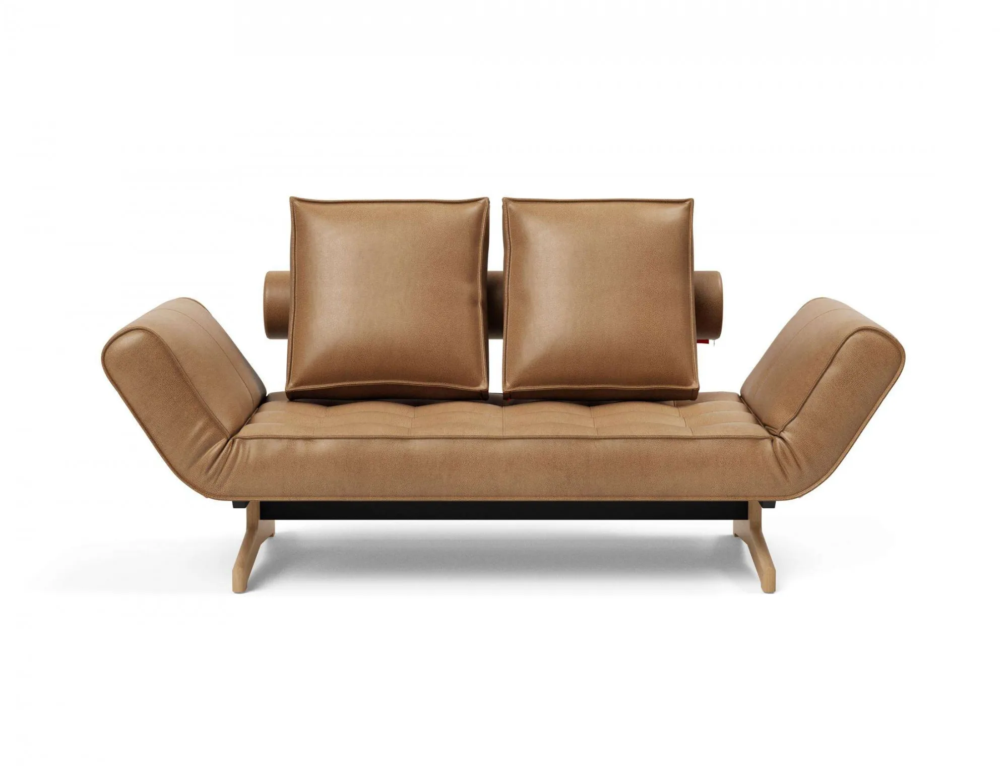 3-Sitzer INNOVATION LIVING TM "Ghia Schlafsofa" Sofas Gr. B/H/T: 178cm x 83cm x 93cm, Füsse: Massivholz, braun eine große Liegefläche mit geringer Stellfläche, beidseitig abklappbar