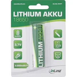 InLine Lithium Akku 18650 3000 mAh 1 St.