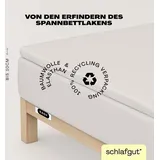 Easy Spannbettlaken für Topper Jersey Elasthan 90 x 190 - 100 x 220 cm sand light
