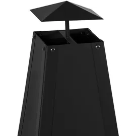 Gardebruk Gardebruk® Terrassenofen mit Abdeckung Schürhaken 102cm Groß Metall Feuerstelle Feuerkorb Terrasse Garten