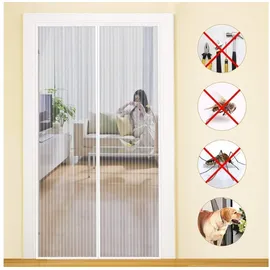 luxuskollektion Fliegengitter Balkontür 140 x 210 cm Weiß