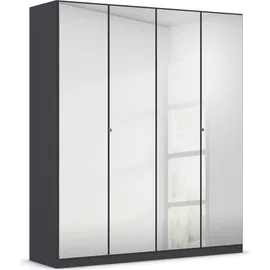 Rauch Reflect, mit Spiegelfront, inkl. praktischer Inneneinteilung grau metallic, Schwarz, 181x210x54cm