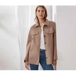 Tchibo - Wolljacke mit Cashmere - Damen - Gr. XS - hellbraun