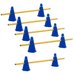 (AMAZON) Steckhürdenset 15- teilig 23 cm höhenverstellbar Blau Hobby Horsing ...