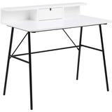 AC Design Furniture Schreibtisch Patxi, B: 100 x T:55 x H: 88,8 cm, MDF, Weiss