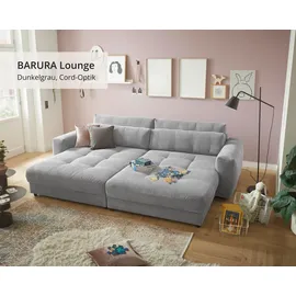 ed exciting design Big-Sofa BARURA Loveseat 292x194 cm Hellgrau,