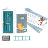 Fisura - Zahnfee-Türchen mit 3 Accessoires und Grußkarte. Originelles Geschenk für Jungen und Mädchen. (Blau)