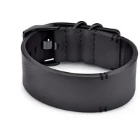 FYNCH-HATTON The Wide Leather Armband schwarz 27 cm