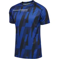 Hummel Court Aop Light Weight Kurzarm-t-shirt - sodalite blue