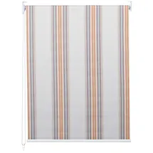 Mendler Rollo HWC-D52 110 x 160 cm Fensterrollo Seitenzugrollo Jalousie grau/braun/orange