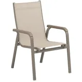 Kettler Basic Plus Stapelsessel Aluminium/Outdoorgewebe Taupe