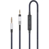 Audio-Ersatzkabel, nur kompatibel mit Audio Technica ATH-M50x, ATH-M40x, ATH-M70x Kopfhörern und Samsung Galaxy Huawei Android mit integriertem Mikrofon, Lautstärkeregler